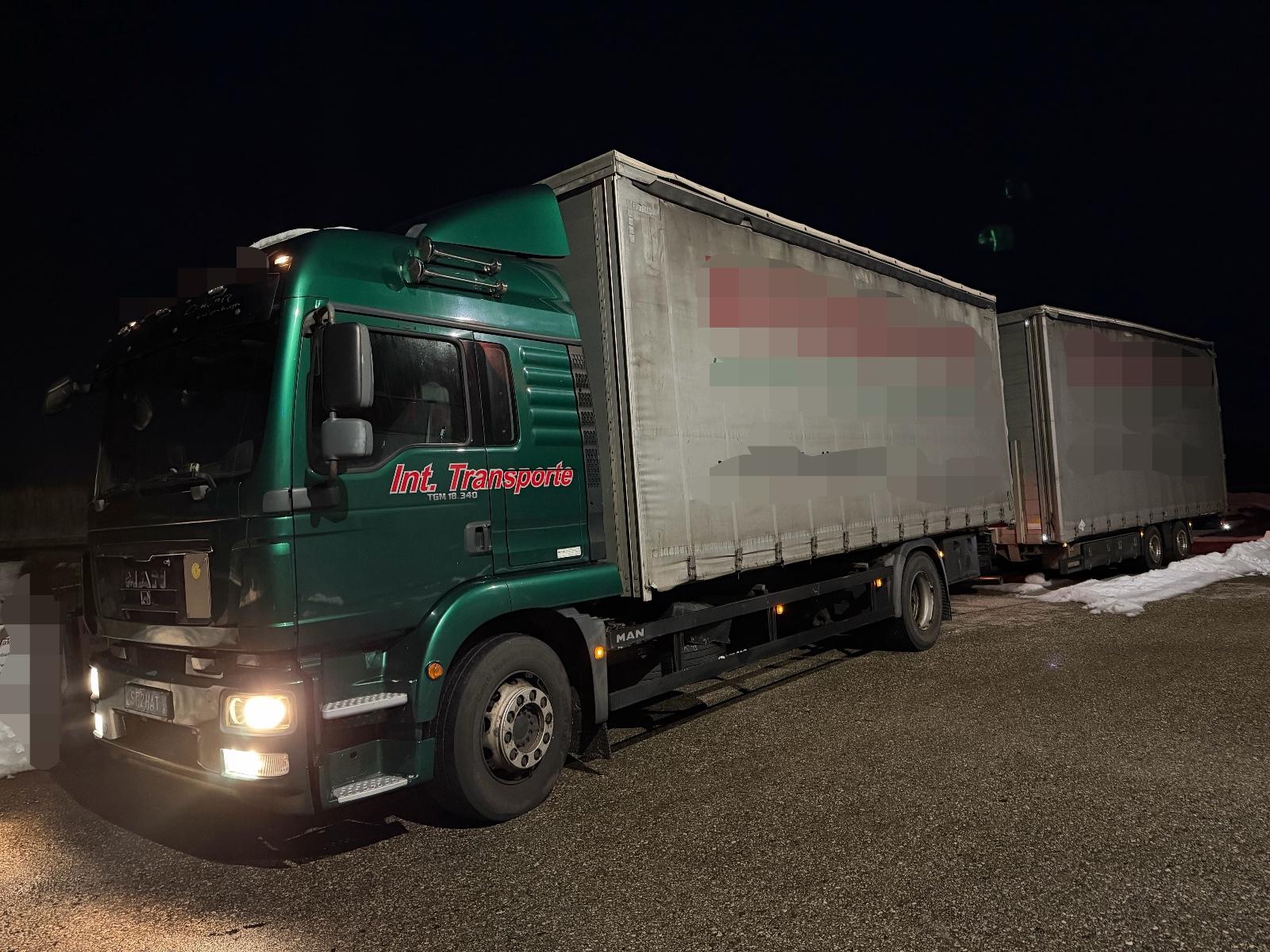 MAN TGM 18.340 JUMBOZUG 2 ACHS TANDEMANHÄNGER