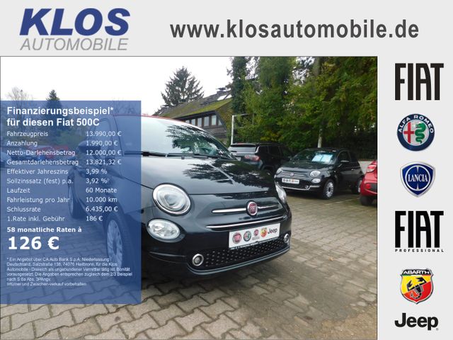 Fiat 500C LOUNGE 1.0 GSE HYBRID CARPLAY PDC CITYPAKET