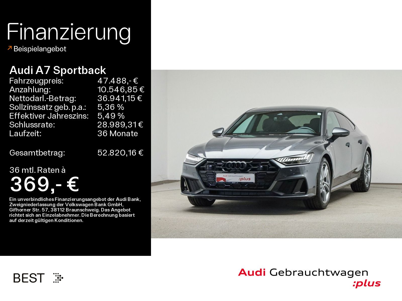 AUDI A7 Sportback 45 TFSI qu. S line, Tour, Matrix
