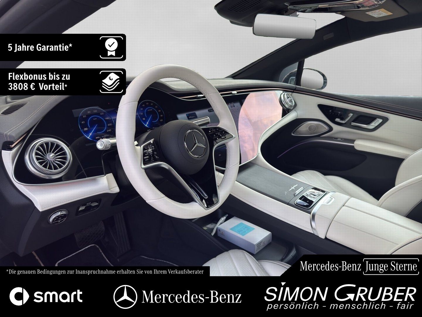 Fahrzeugabbildung Mercedes-Benz EQS 450+ Manufaktur Leder tiefweiss!!! Mod 2025