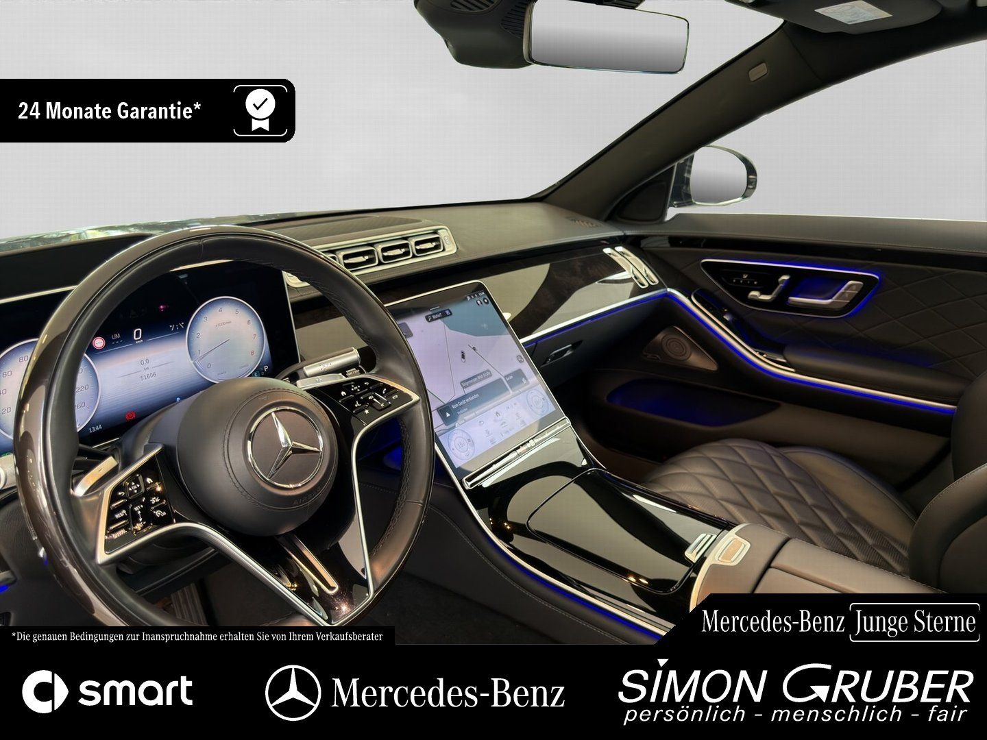 Fahrzeugabbildung Mercedes-Benz S 450 4M lang Pano Burm TV Nappa HUD Digital AHK