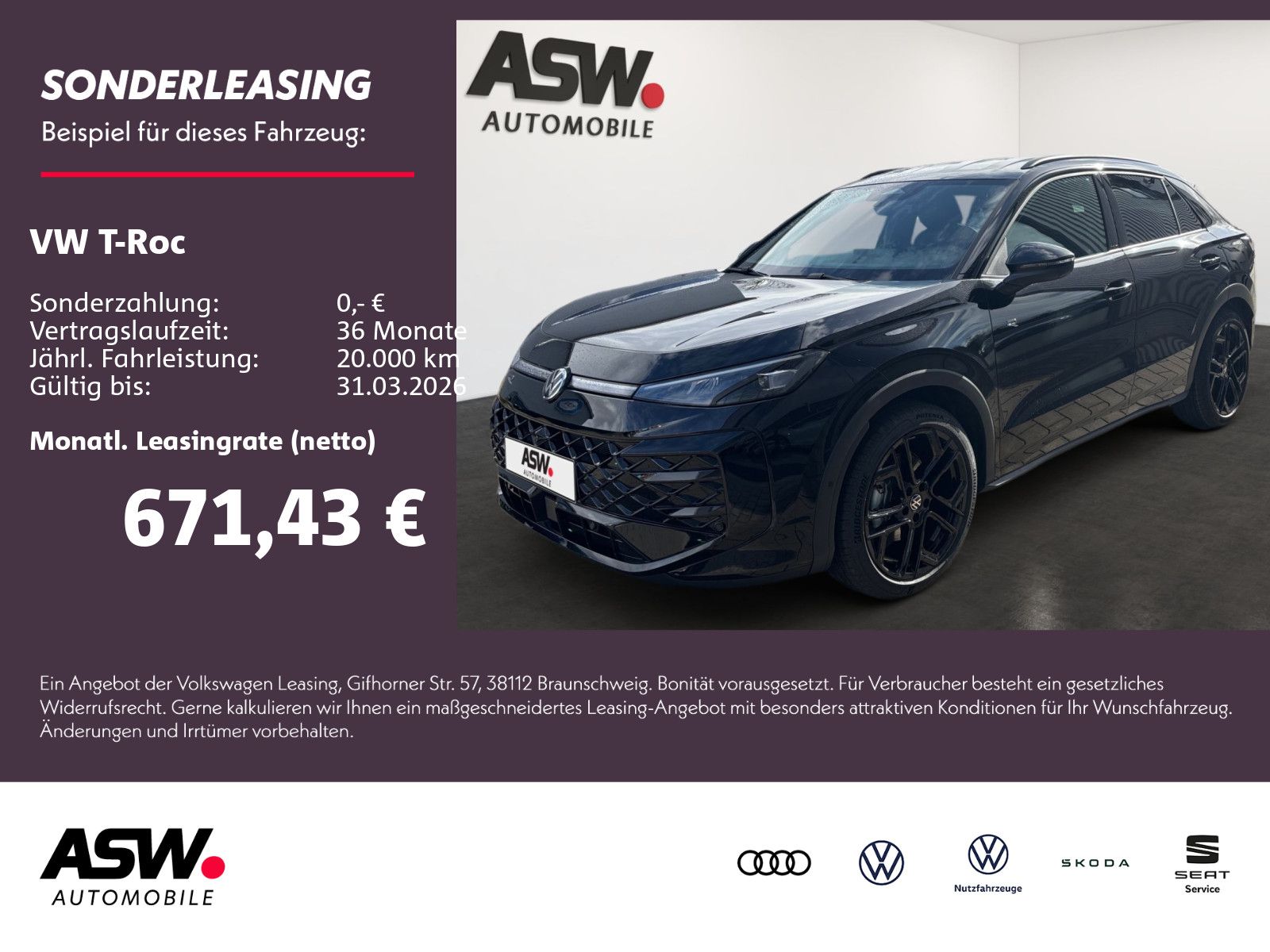 Volkswagen T-Roc R-Line 1.5 eTSI OPF 110 kW (150 PS) DSG