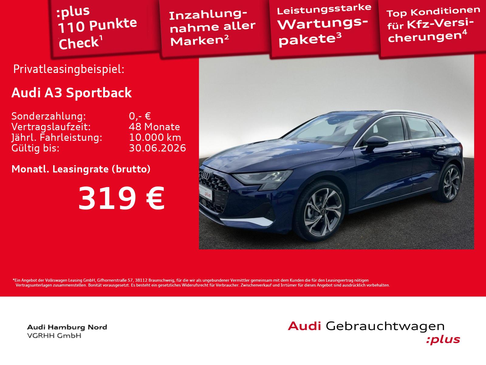 Audi A3 Sportback 30 TFSI S tronic Stdhzg Navi Kamera