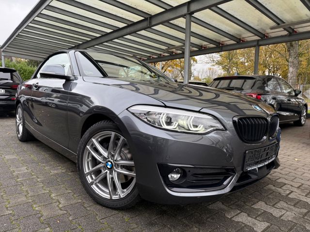 BMW 220 i Cabrio Sport Line|LEDER|NAVI|LED|AHK|RKAM|