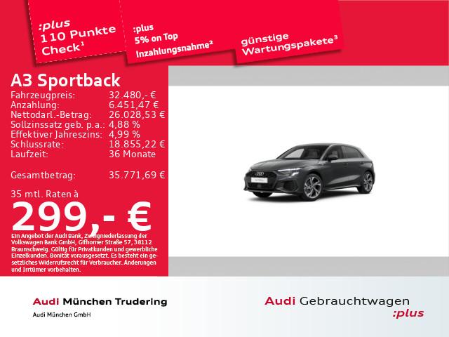 Audi A3 Sportback TFSI e S line 40 e 150(204) kW(PS)