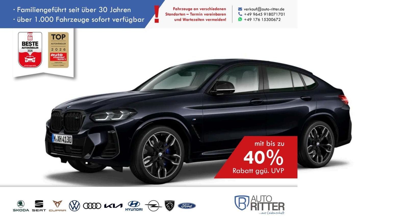 BMW X4 M40i xDrive ACC|AHK|RFK|PANO|Navi|360°|Car…