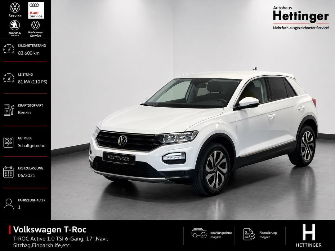 Volkswagen T-Roc Active 1.0 TSI 6-Gang, 17",Navi,Sitzhzg,Ei
