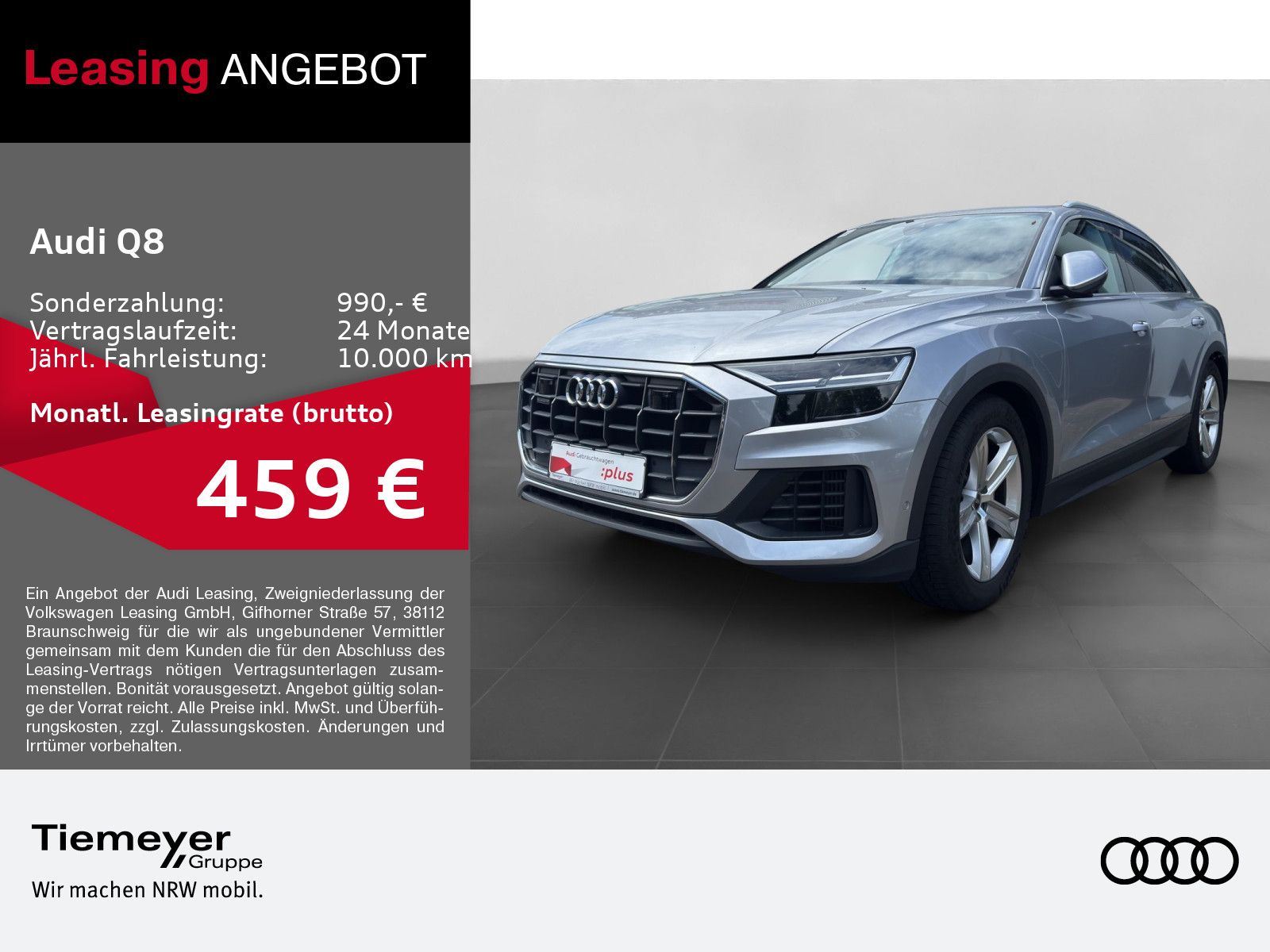 Audi Q8 55 TFSI Q LM20 LEDER AHK LUFT KAMERA