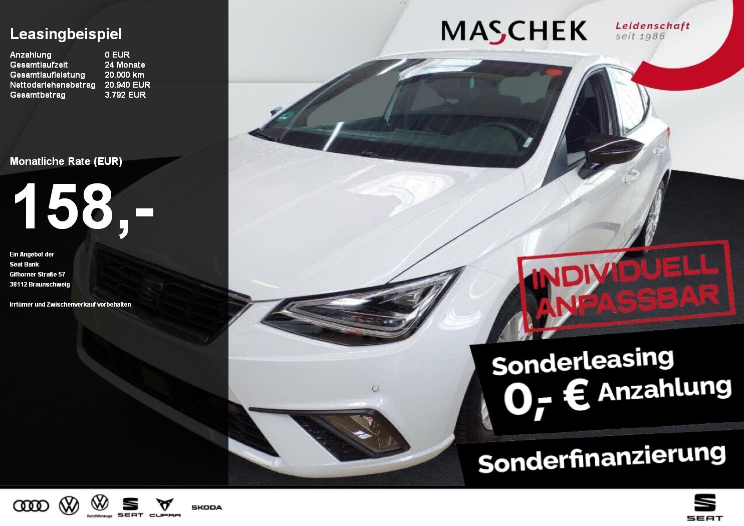Seat Ibiza FR 1.0 TSI RearView Navi ACC LED Sitzh. AC