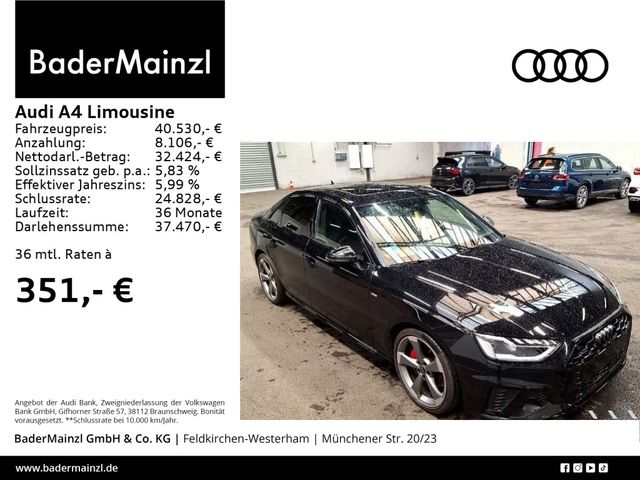 Audi A4 Limousine 40 TDI quattro S line HUD Pano B&O