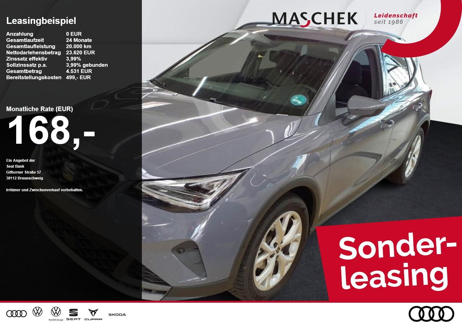 SEAT Arona FR DSG Sonderleasing Navi RearView Sitzh.