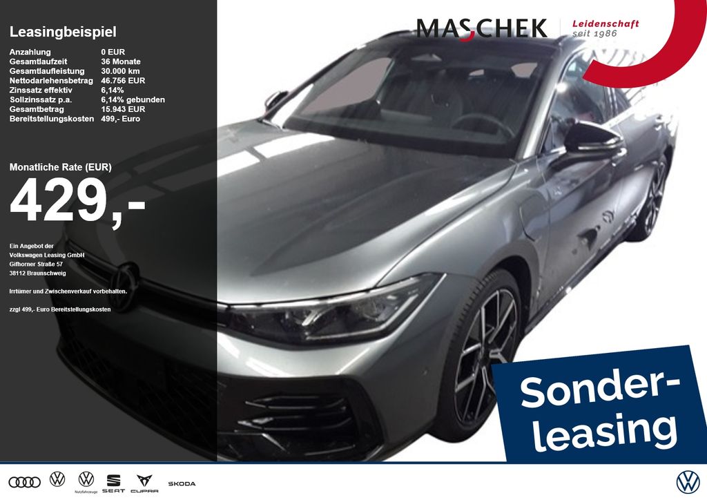 Volkswagen Passat R-Line 1.5 eHybrid AHK Panorama Anschluss