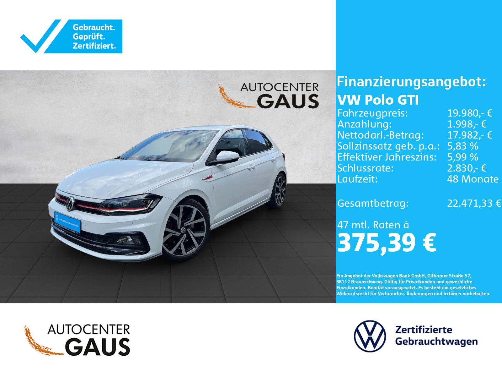 Polo GTI 2.0 TSI LED*ACC*Kamera