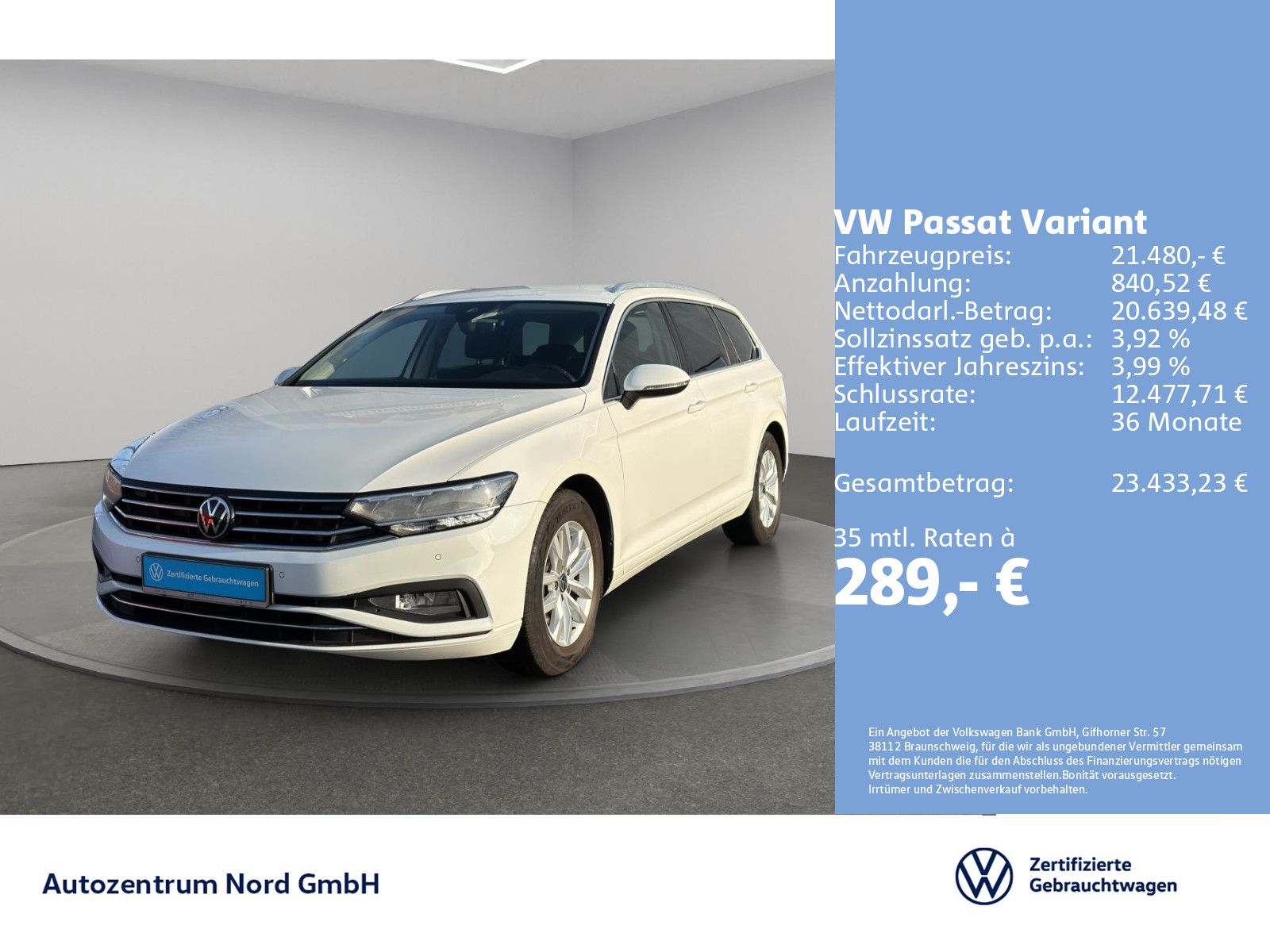 Volkswagen Passat Variant 2.0 TDI DSG Business NAVI+ACC+KAM