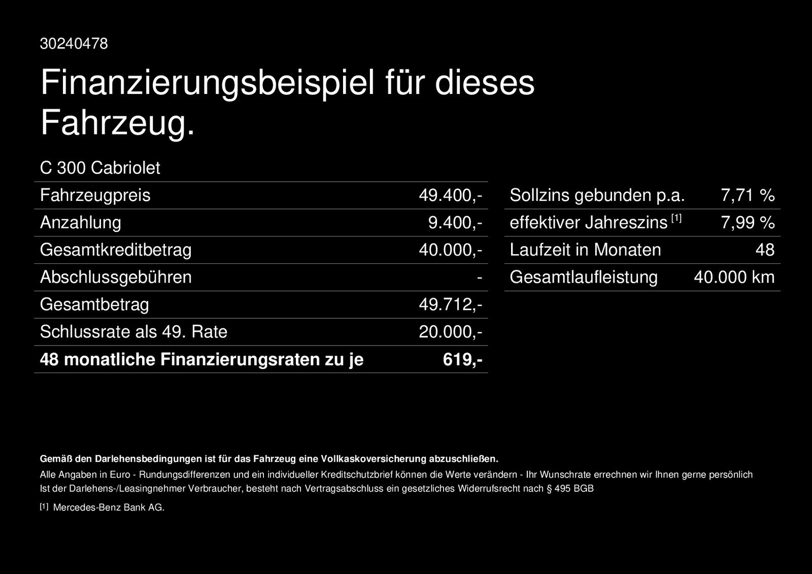 Fahrzeugabbildung Mercedes-Benz C 300 AMG Line *MultiBeam*Burmester*Kam*TotWink*