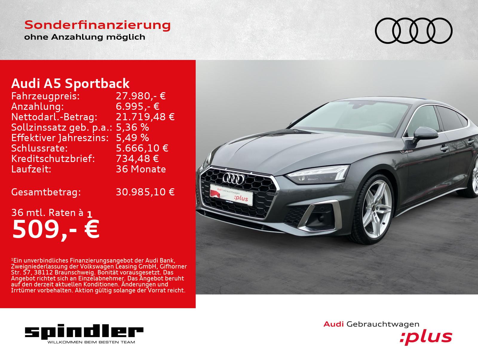 Audi A5 Sportback S-Line 40 TFSI S-tronic / Matrix