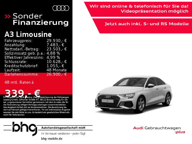 Audi A3 Limousine 30 TFSI S-tronic S-Line Business Na