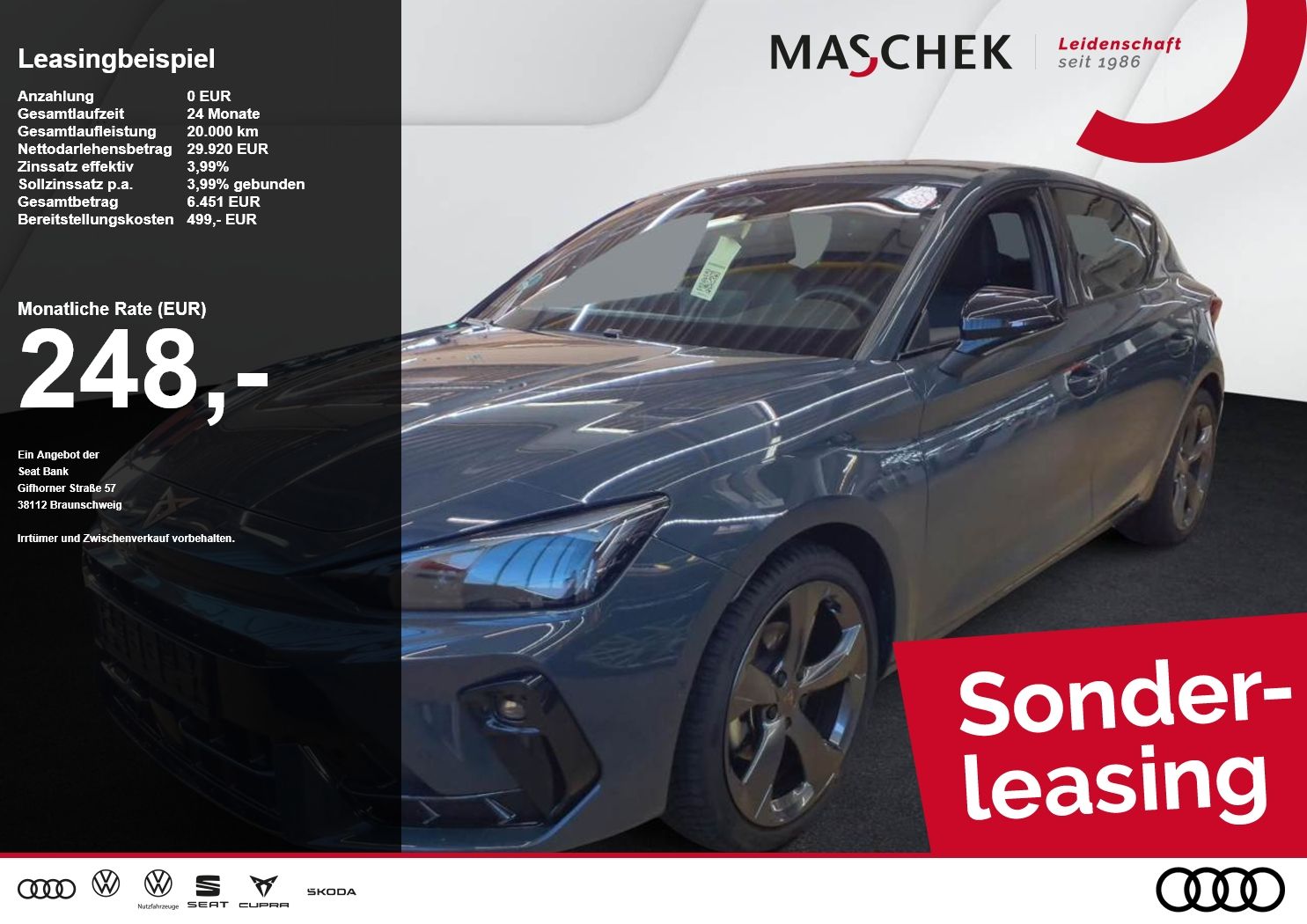 Cupra Leon 1.5 eTSI DSG Sonderleasing HD-Matrix Sitzh.