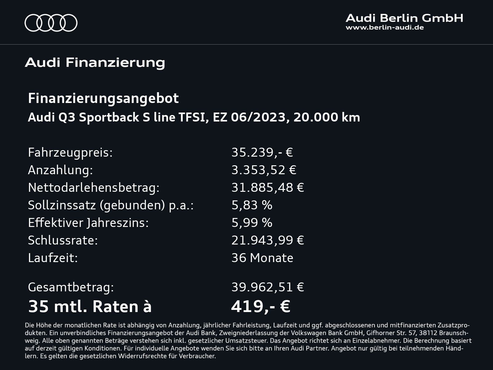 Audi Q3 Sportback S line 35 TFSI S tr. RFK NAVI LED foto 4