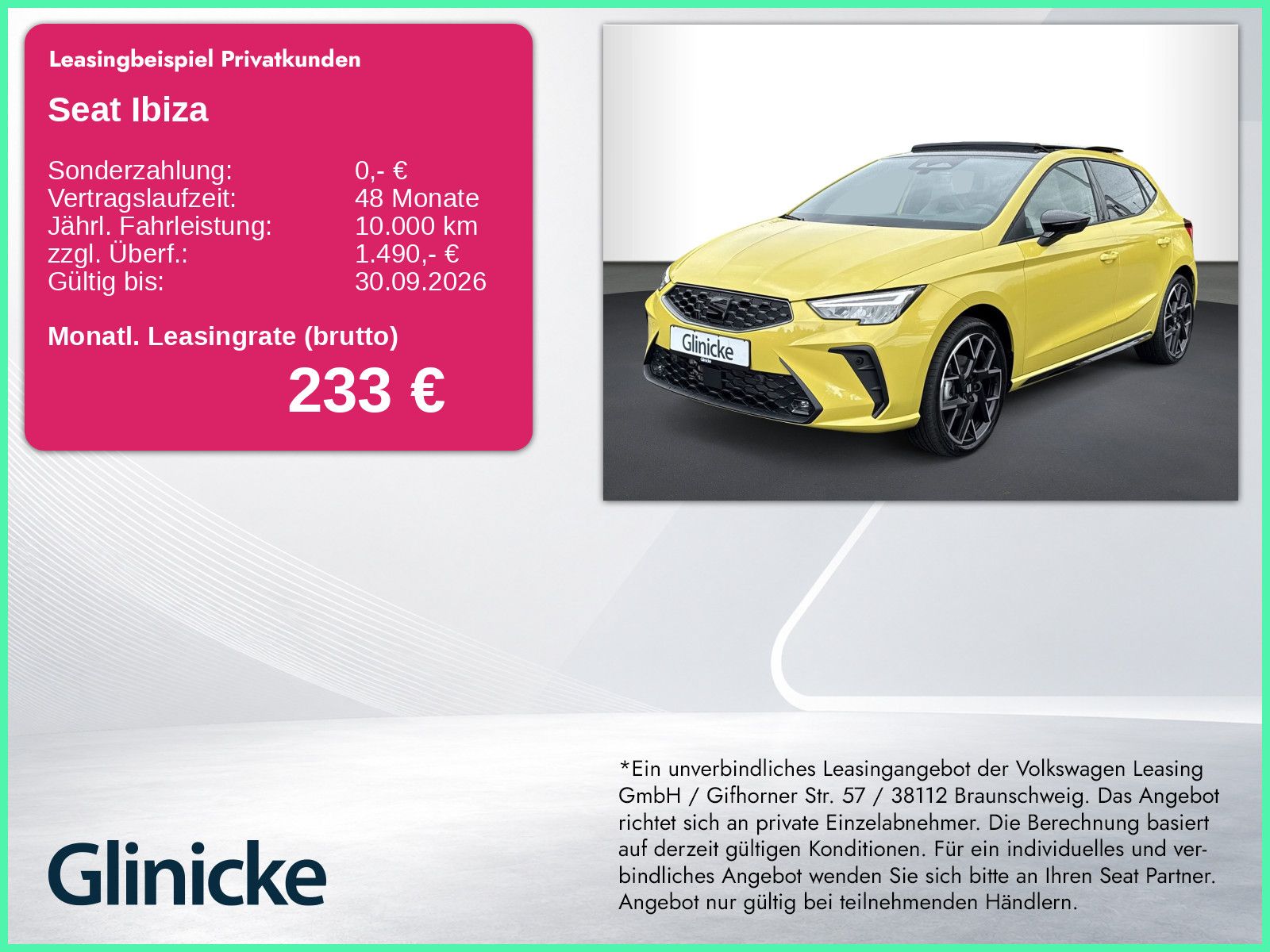 Seat Ibiza FR Black Edition 1.0 TSI PANO, NAVI, RFK