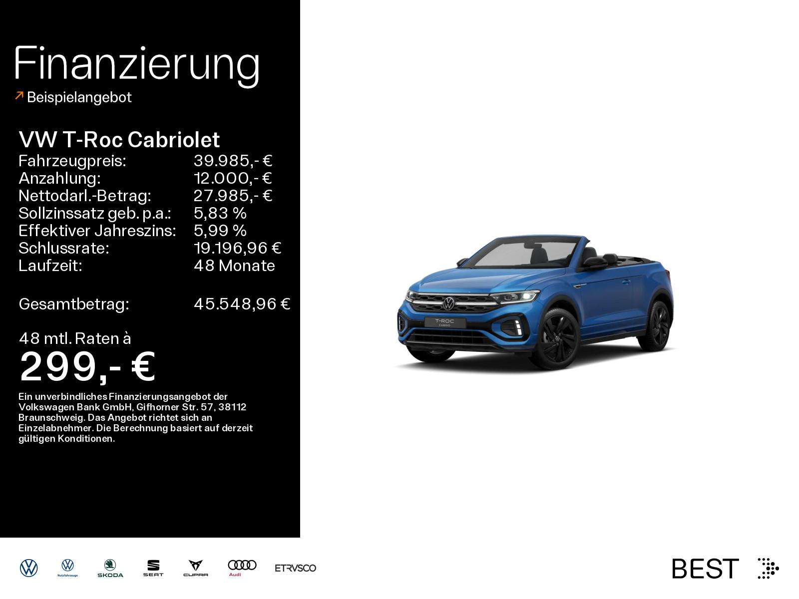 Volkswagen T-Roc Cabriolet 1.5 TSI DSG R-Line AHK*IQ.DRIVE