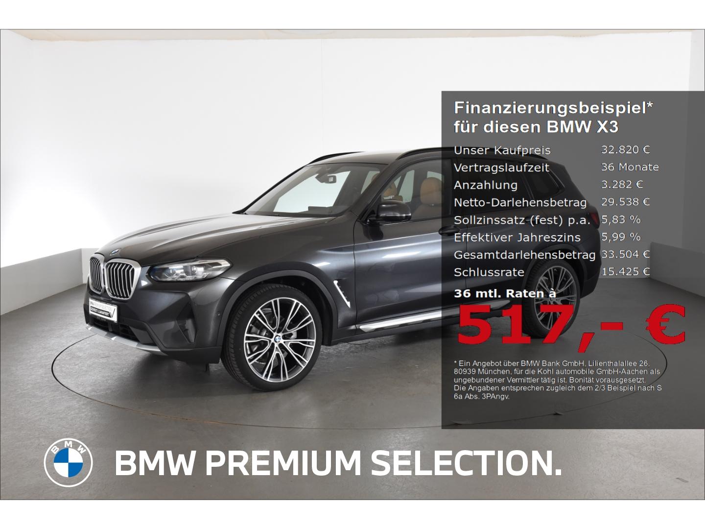 BMW X3 xDrive 20d Anhängerkupplung LED-Scheinwerfer 