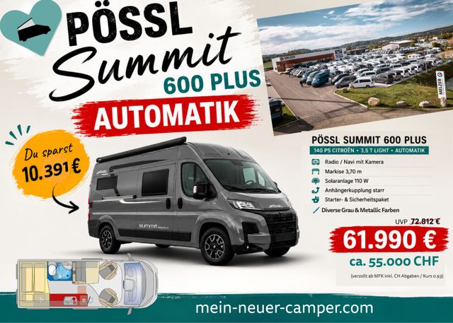 POESSL Summit 600 Plus Automat Markise Solar Navi AHK