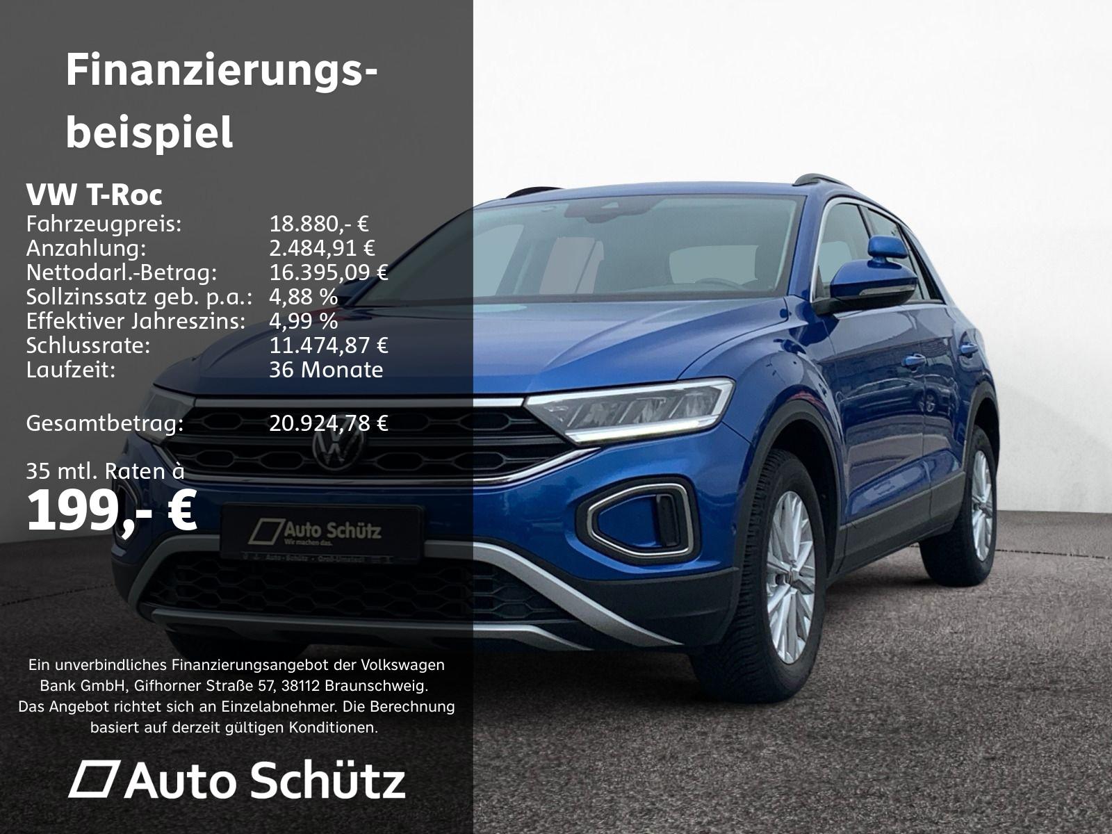 Volkswagen T-Roc 1.5 TSI Life+Fahrschule+LED+AHK+NAVI+SHZ