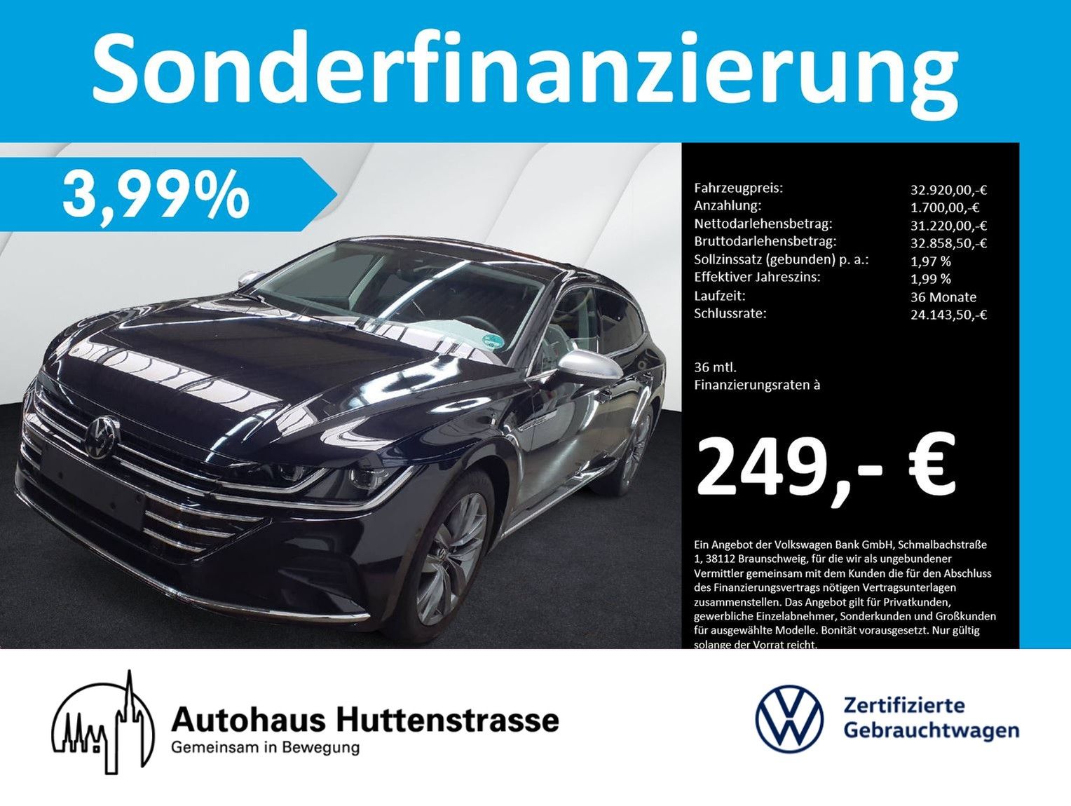 Volkswagen Arteon Shooting Brake 2.0 TSI DSG Elegance AHK