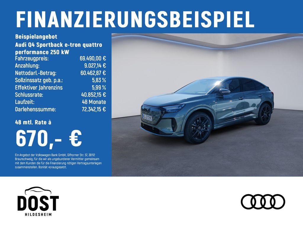 Audi Q4 Sportback e-tron quattro performance 250 kW