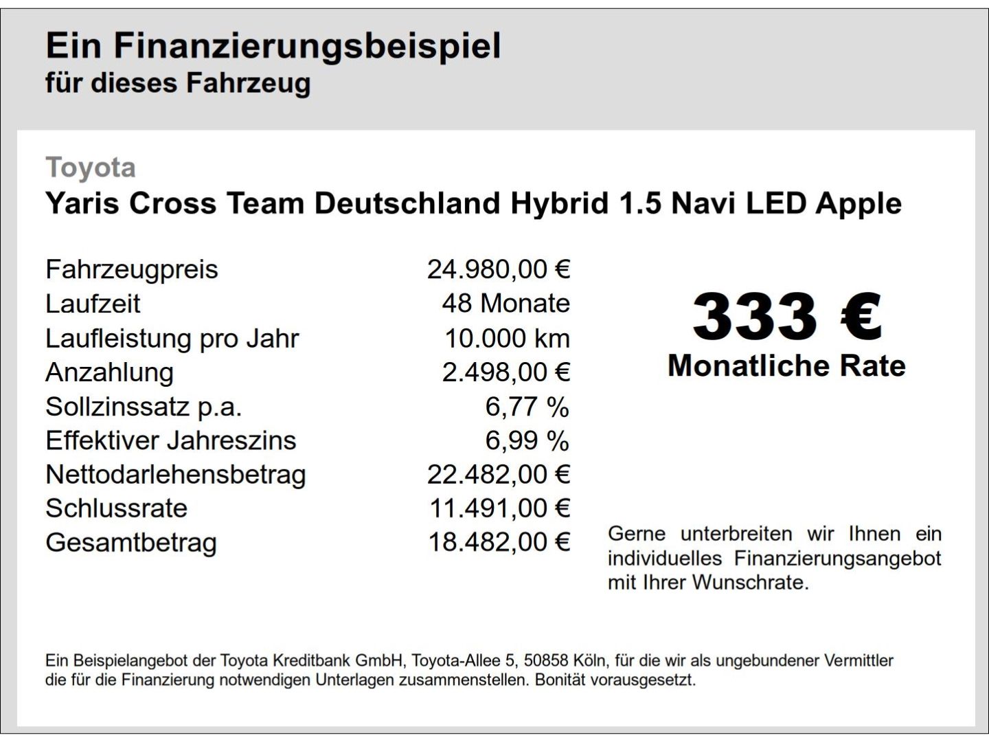 Toyota Yaris Cross Team Deutschland Hybrid 1.5 Navi LED imagem 2