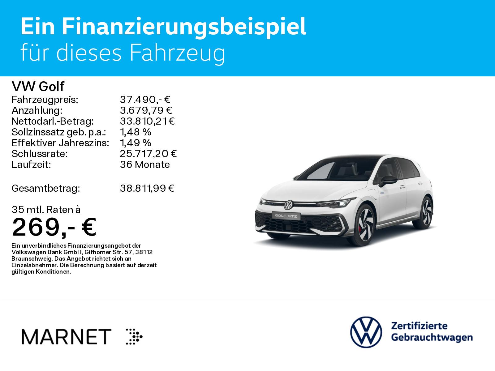 Volkswagen Golf VIII 1.5 TSI eHybrid GTE Black Style Navi*A