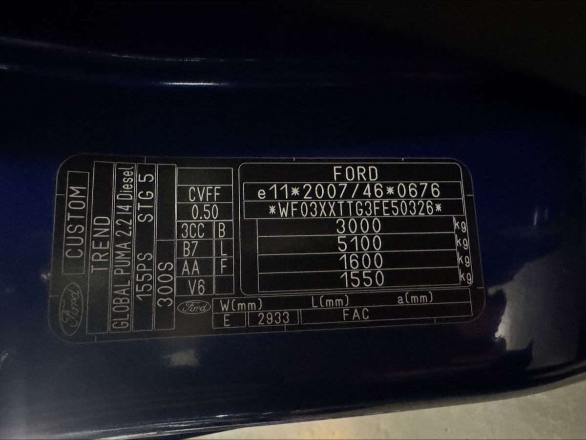 Fahrzeugabbildung Ford TOURNEO CUSTOM 2.2 TDCI WESTFALIA EUROLINE STHD