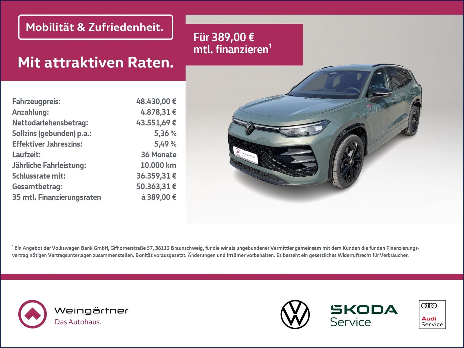 Tayron R-Line 4Motion 2.0 TDI, AHK, IQ Light, Bl