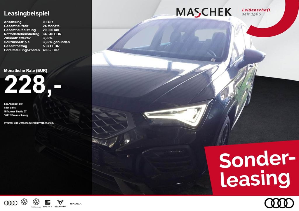 Seat Ateca FR 2.0 TDI DSG Sonderleasing AHK Pano 360°