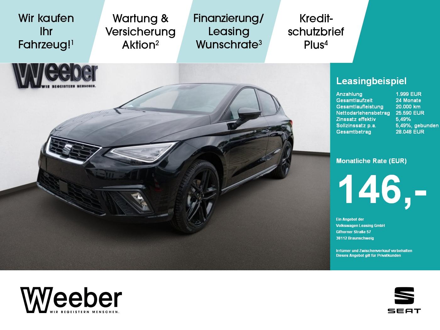 Seat Ibiza FR Black Edition 1.0 TSI 7-Gang DSG Navi L