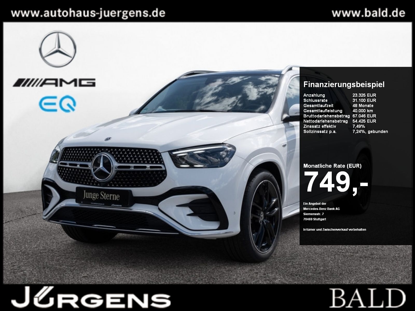 MERCEDES-BENZ GLE 350 de 4M AMG-Sport/360/Pano/Burm/AHK/22'