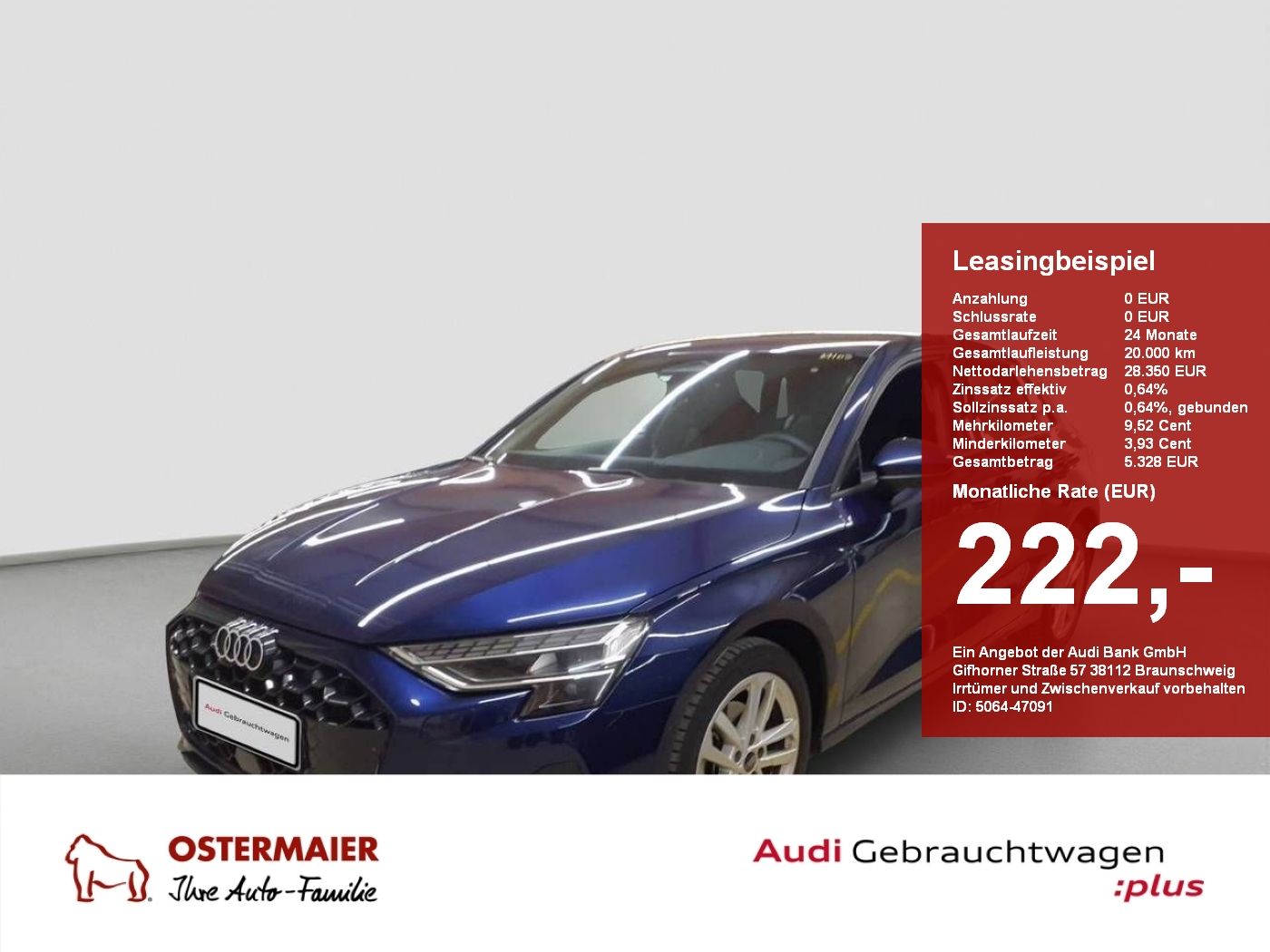 Audi A3 Sportback ADVANCED TDI 150PS S-TRONIC LED.NAV
