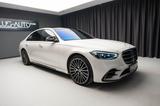 Mercedes-Benz S 580 Long 4M V8 503 CP First Class TV - weiße Mercedes-Benz S 580