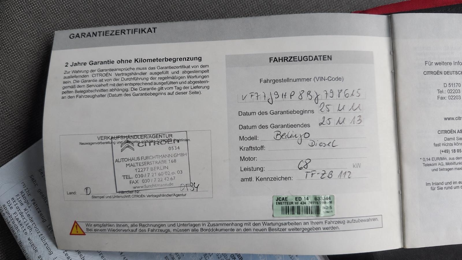 Citroën Berlingo Kombi Silver Selection*TÜVneu*Klima*AHK