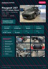 Peugeot 207 1.4 VTi Urban Pano StzHzg Klima - Peugeot 207: Grau