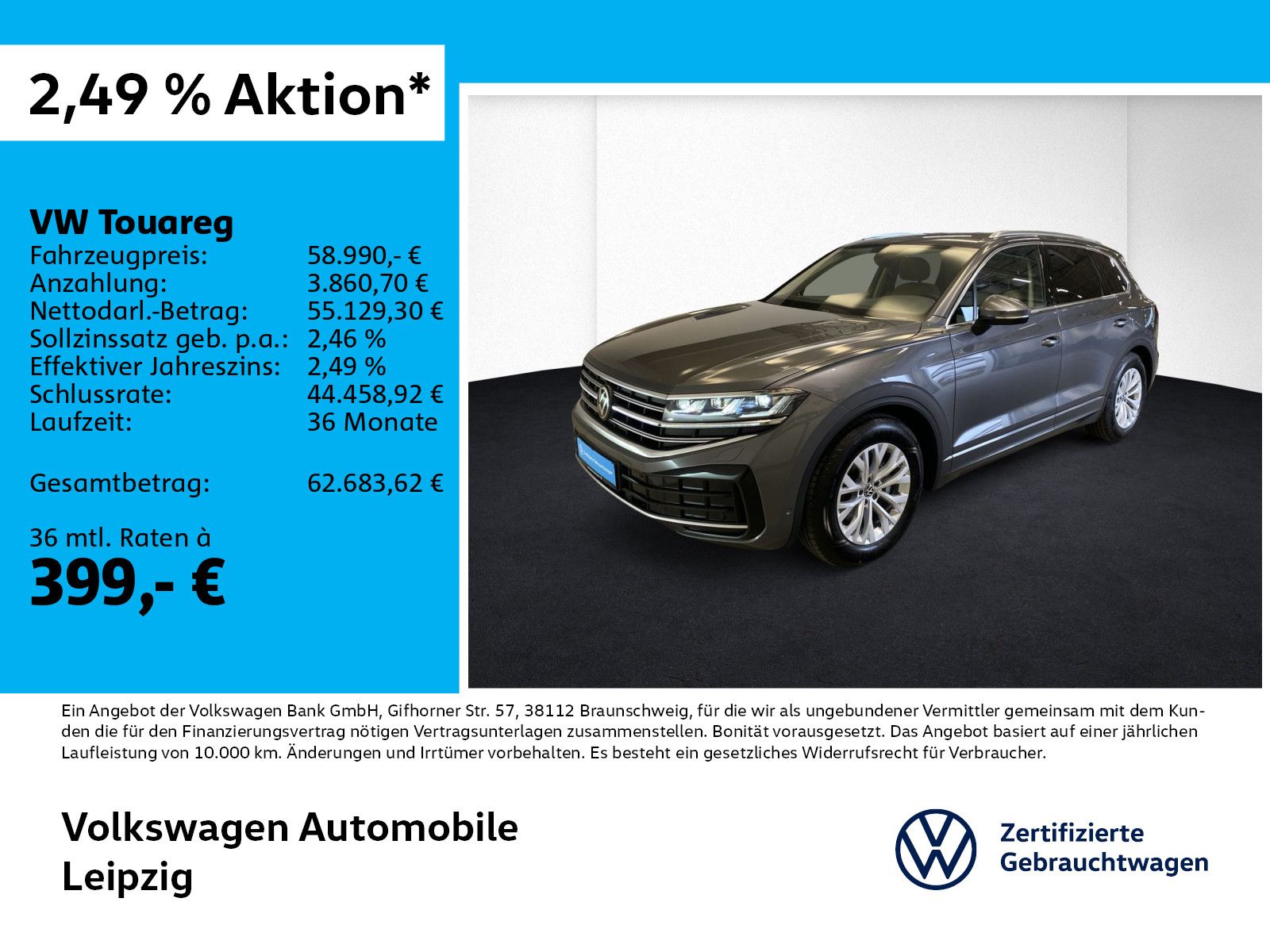 VW Touareg V6 TDI Elegance 4M*AHK*Luft*Leder*HD-Mat