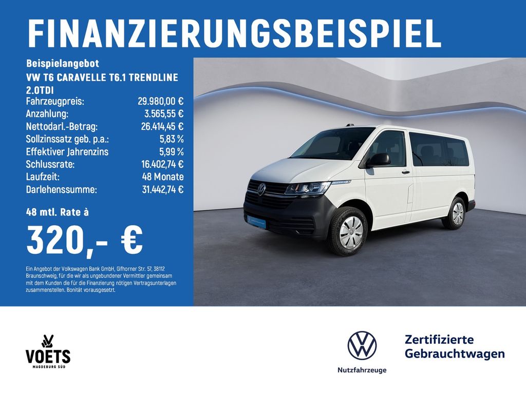 Abbildung Leasingangebot Volkswagen T6 CARAVELLE T6.1 TRENDLINE 2.0TDI 3 ZONEN KLIMA