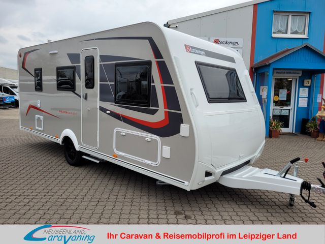 Neuseenland Caravaning Fahrzeugverkauf STERCKEMAN Evolution 496PE Kid´s *Mj.22*Klimaanlage*1.800kg
