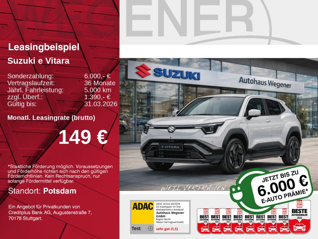 Suzuki e VITARA CLUB 49 kWh |  bis zu 6000€ Prämie