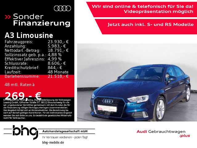 Audi A3 Limousine 35 TDI S-tronic sport Virtual Navi