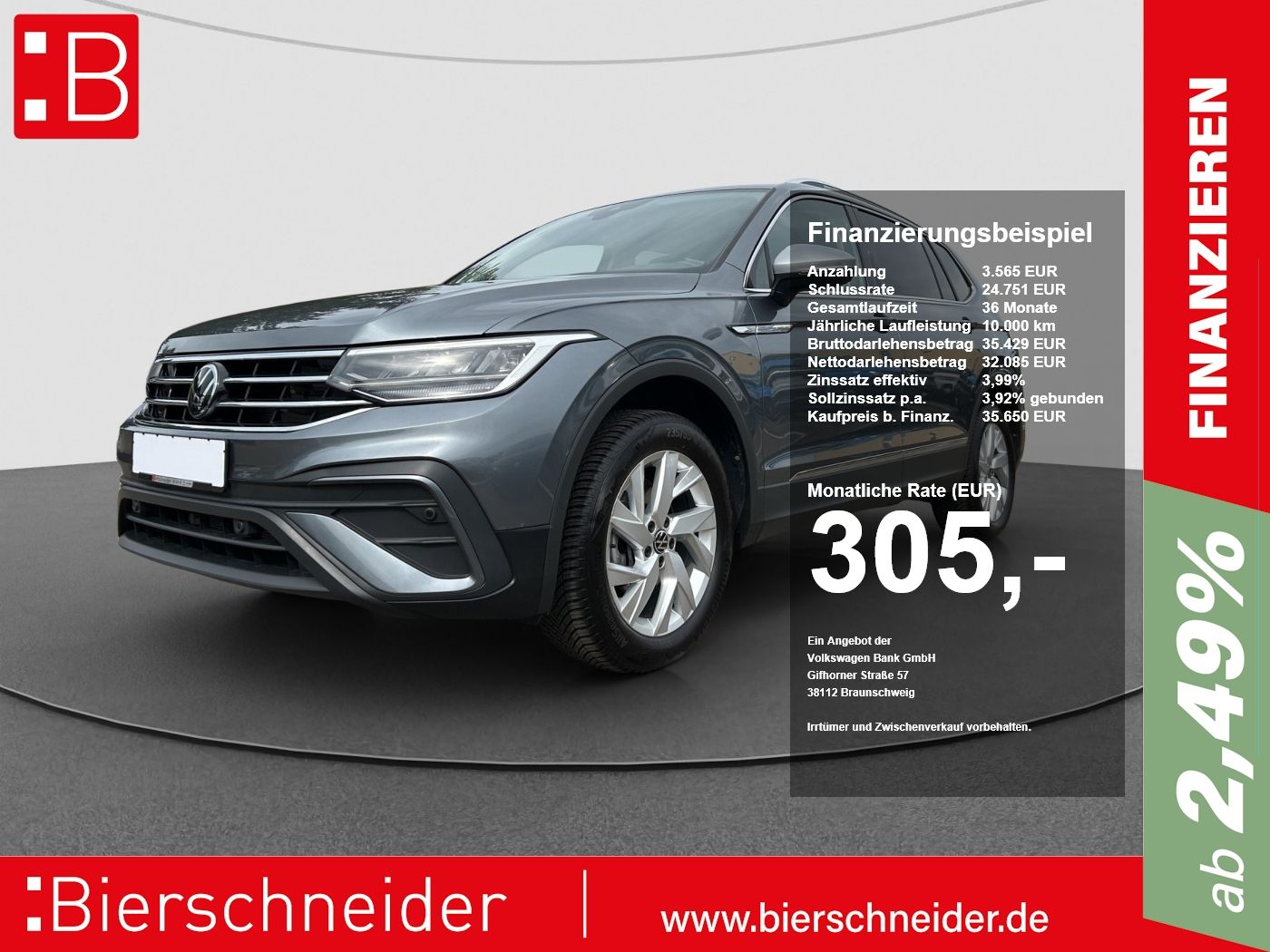Volkswagen Tiguan Allspace 2.0 TDI DSG Life AHK KAMERA LED