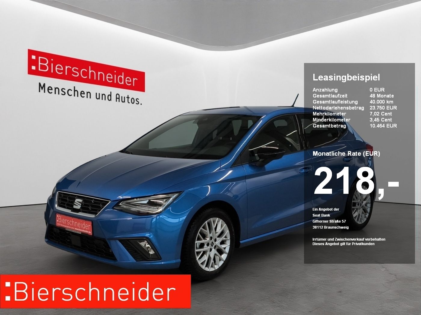 Seat Ibiza 1.5 TSI DSG FR ab 199.- bei 990.- Anzahlun