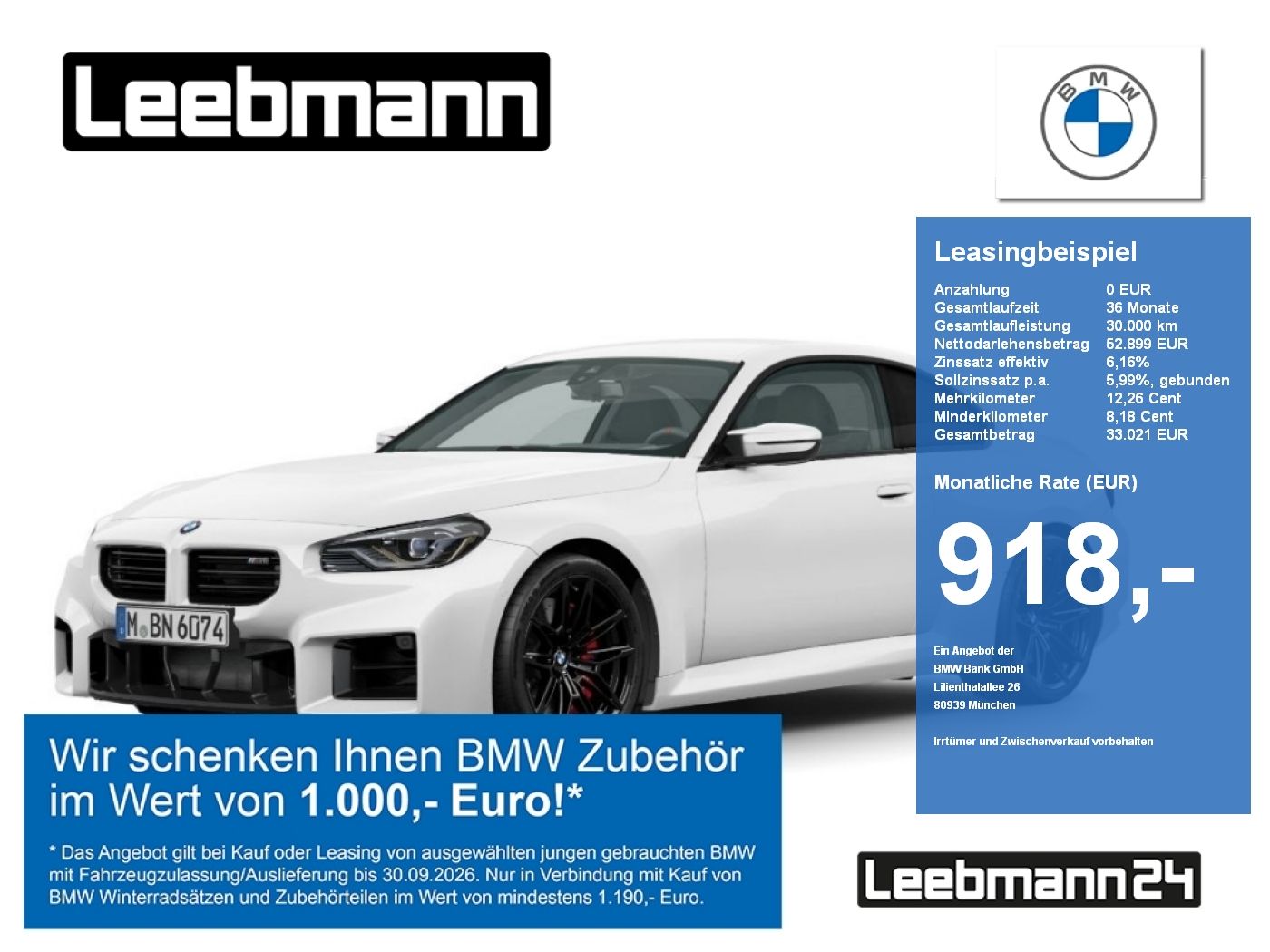 BMW M2 Coupe M-DriveProf/HK Finanzierung ab 2,49%