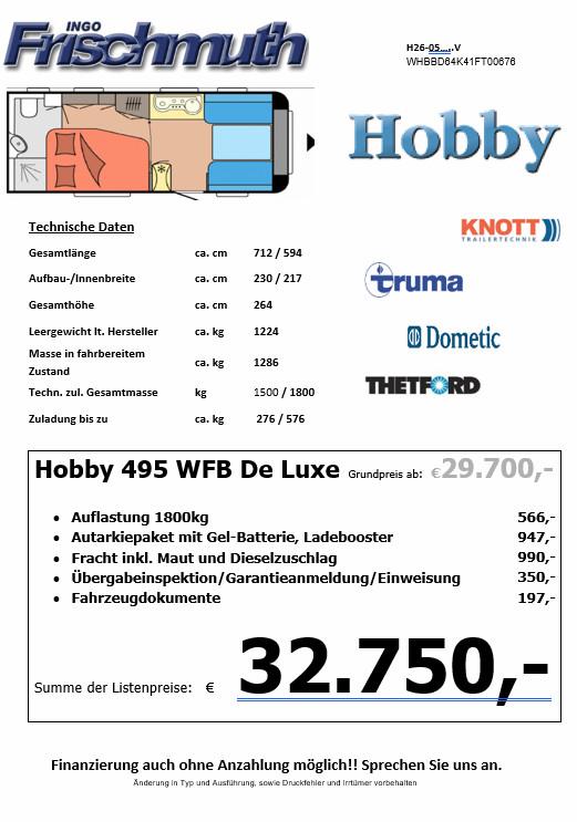 Hobby 495 WFB De Luxe